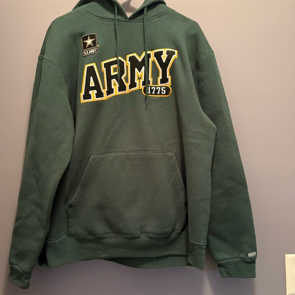 Soffe Hoodie Mens XL Green U.S. Army 1775 Logo Pullover Training